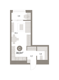 30,9 м², квартира-студия 7 370 000 ₽ - изображение 23