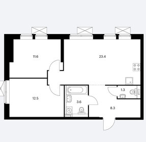 Квартира 61 м², 3-комнатная - изображение 1