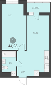46,2 м², 1-комнатная квартира 7 303 887 ₽ - изображение 15