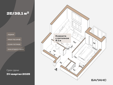 35,5 м², 1-комнатная квартира 7 500 000 ₽ - изображение 40