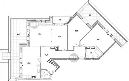 Квартира 212,4 м², 5-комнатная - изображение 1