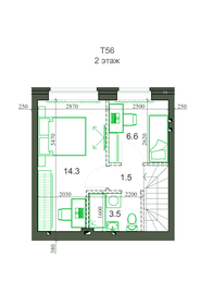 56,2 м², 3-комнатная квартира 5 318 000 ₽ - изображение 27