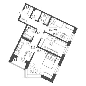 121,6 м², 3-комнатная квартира 18 612 750 ₽ - изображение 71