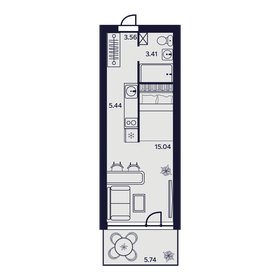 32,8 м², 1-комнатные апартаменты 9 540 020 ₽ - изображение 19