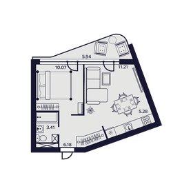 69,2 м², 2-комнатные апартаменты 11 072 000 ₽ - изображение 17