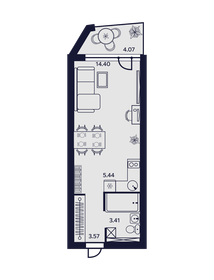 30,9 м², 1-комнатные апартаменты 9 915 444 ₽ - изображение 9