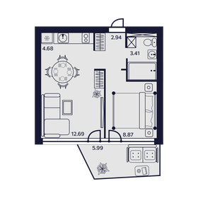 28 м², 2-комнатная квартира 2 100 000 ₽ - изображение 61