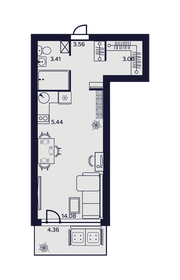 32,4 м², 1-комнатные апартаменты 7 000 560 ₽ - изображение 18