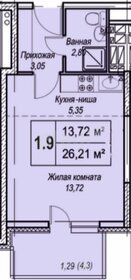 Квартира 25,7 м², студия - изображение 1