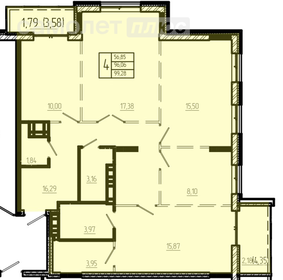 Квартира 100 м², 4-комнатная - изображение 1