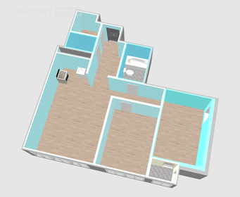 Квартира 82,3 м², 3-комнатная - изображение 3