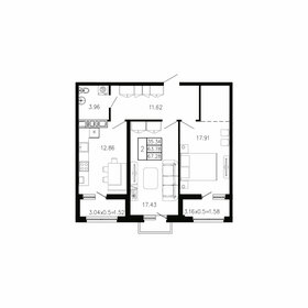 Квартира 67,3 м², 2-комнатная - изображение 1