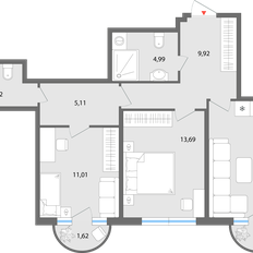 Квартира 71,2 м², 3-комнатная - изображение 3
