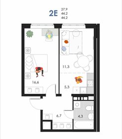 46,2 м², 2-комнатная квартира 4 618 152 ₽ - изображение 37