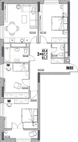 115,6 м², 3-комнатная квартира 24 500 000 ₽ - изображение 75