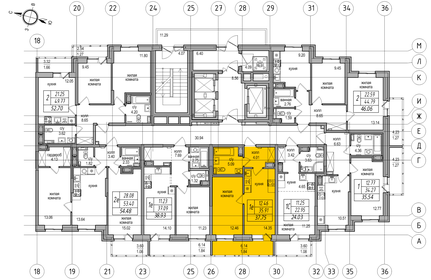 35,4 м², 1-комнатная квартира 5 900 000 ₽ - изображение 54