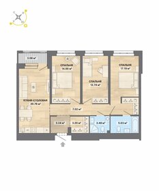 75 м², 3-комнатная квартира 9 300 000 ₽ - изображение 47