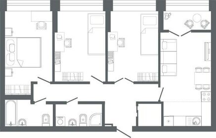 Квартира 87,4 м², 3-комнатная - изображение 1