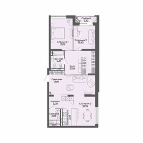Квартира 109,8 м², 3-комнатная - изображение 1