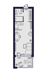 32,4 м², 1-комнатные апартаменты 7 000 560 ₽ - изображение 24