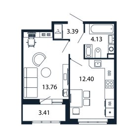 28,6 м², 1-комнатная квартира 6 200 000 ₽ - изображение 151