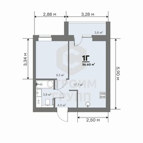 31,7 м², 1-комнатная квартира 2 300 000 ₽ - изображение 66