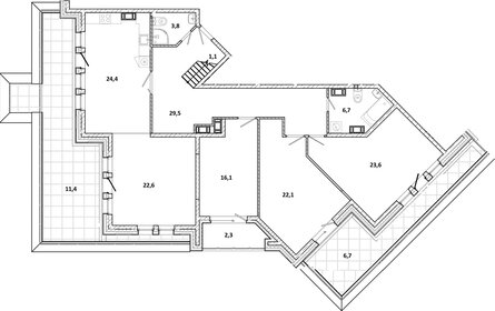 Квартира 213,4 м², 4-комнатная - изображение 1