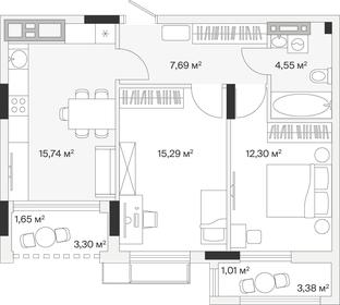 Квартира 58,2 м², 2-комнатная - изображение 1