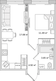 35,8 м², 1-комнатная квартира 6 790 000 ₽ - изображение 106