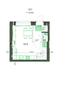 Квартира 67,4 м², 4-комнатная - изображение 1