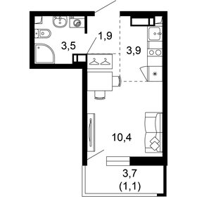 21,4 м², квартира-студия 15 000 000 ₽ - изображение 62