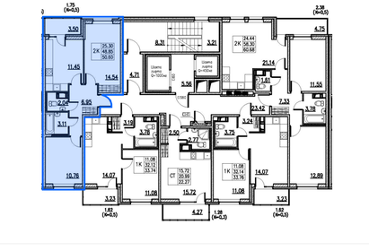 Квартира 50,6 м², 2-комнатная - изображение 3