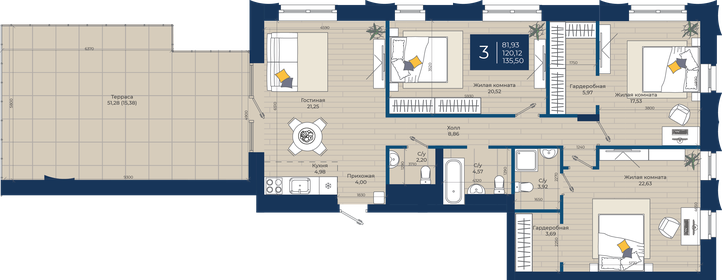 176,2 м², 4-комнатная квартира 42 950 000 ₽ - изображение 6