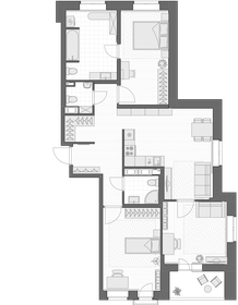 Квартира 98,5 м², 3-комнатная - изображение 3