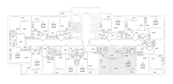 63,6 м², 2-комнатная квартира 14 822 617 ₽ - изображение 32
