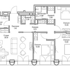 Квартира 75,8 м², 2-комнатная - изображение 3