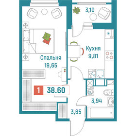37,7 м², 1-комнатная квартира 6 800 000 ₽ - изображение 110