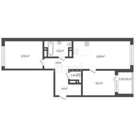 Квартира 56,3 м², 2-комнатная - изображение 1