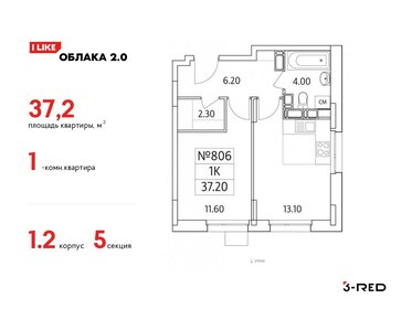 37,4 м², 1-комнатная квартира 10 029 360 ₽ - изображение 60