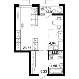 45 м², 2-комнатная квартира 6 900 000 ₽ - изображение 28
