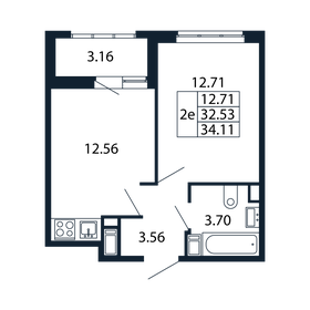 31,9 м², 1-комнатная квартира 7 488 194 ₽ - изображение 63