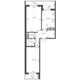 Квартира 61 м², 2-комнатная - изображение 1