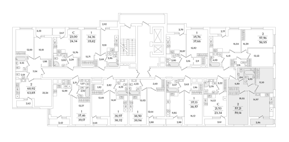 61,6 м², 2-комнатная квартира 14 670 000 ₽ - изображение 138