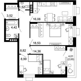 Квартира 78,2 м², 3-комнатная - изображение 1
