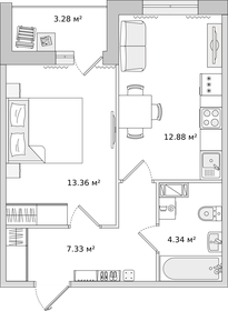 39,1 м², 1-комнатная квартира 11 770 000 ₽ - изображение 70