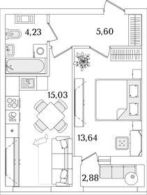49,5 м², 2-комнатная квартира 9 000 000 ₽ - изображение 136