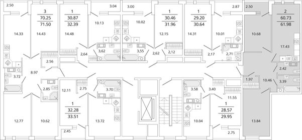 64,2 м², 2-комнатная квартира 18 610 000 ₽ - изображение 86