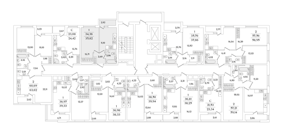 39,2 м², 1-комнатная квартира 7 600 000 ₽ - изображение 122