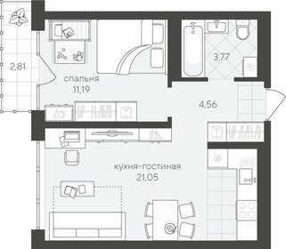 33,3 м², 1-комнатная квартира 3 900 000 ₽ - изображение 65