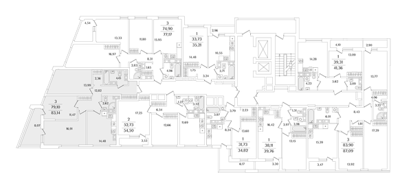 Квартира 83,1 м², 3-комнатная - изображение 2